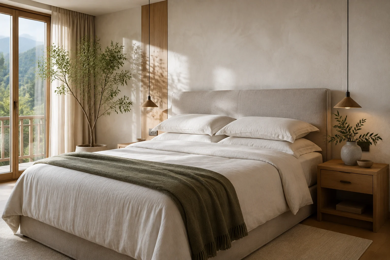 Gemachtes Bett mit frischer Matratze